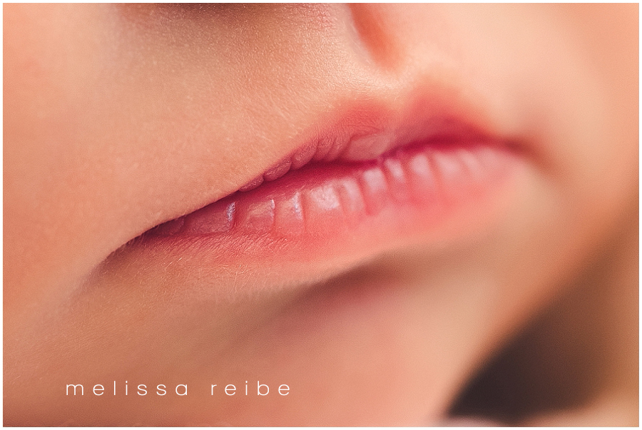 Closeup of Newborn lips